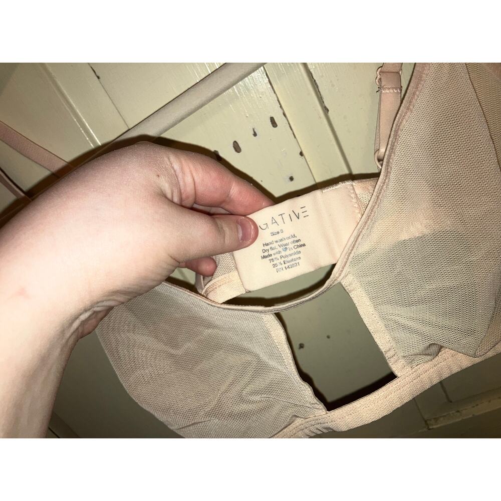 Negative Underwear Sheer Light Pink Bralette - Picture 3 of 6